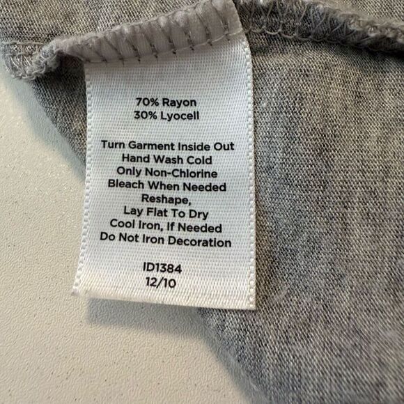 Talbots Heather Gray Beaded Short Sleeve T Shirt Size S - Picture 9 of 13